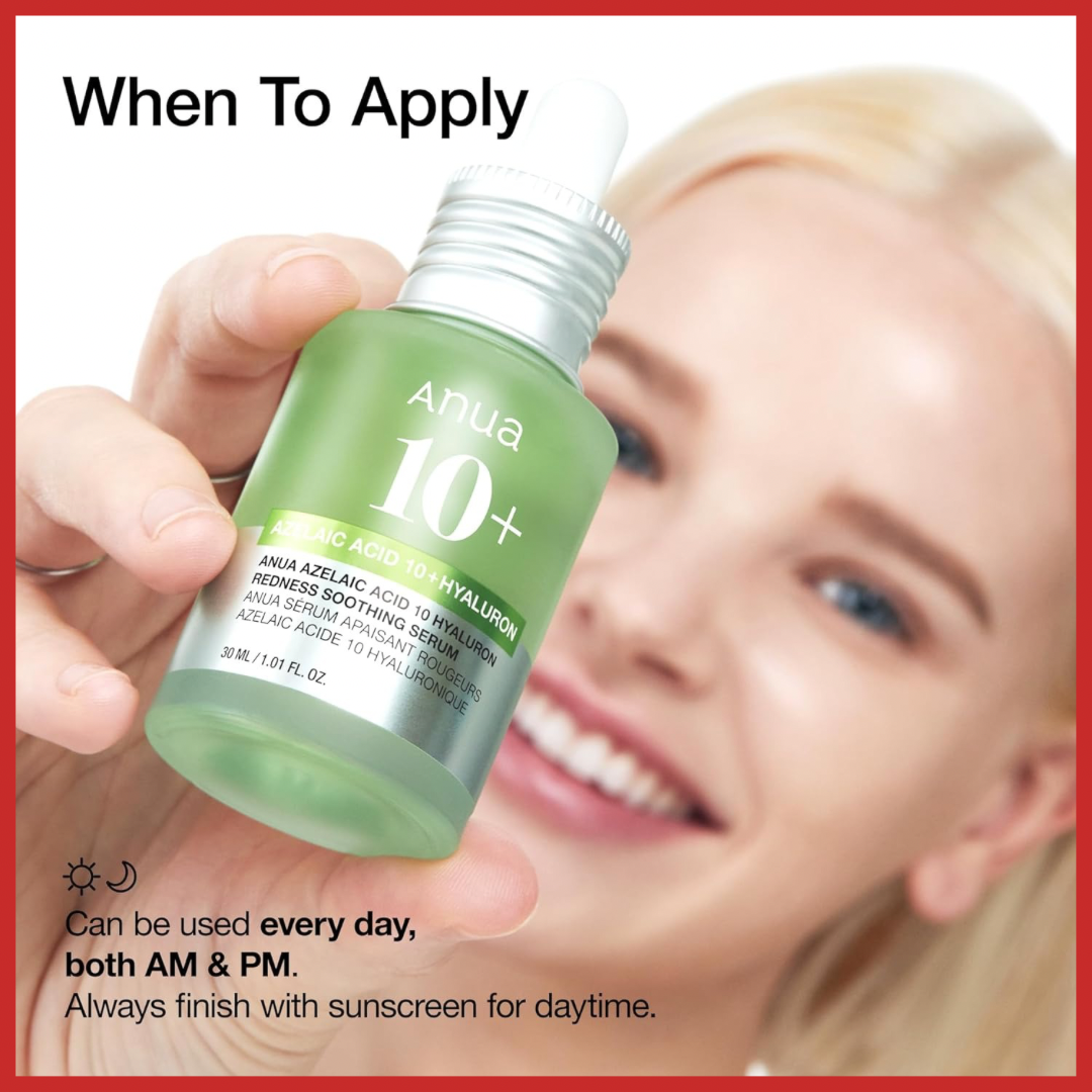 ANUA Azelaic Acid 10 Hyaluron Redness Soothing Serum 30ml