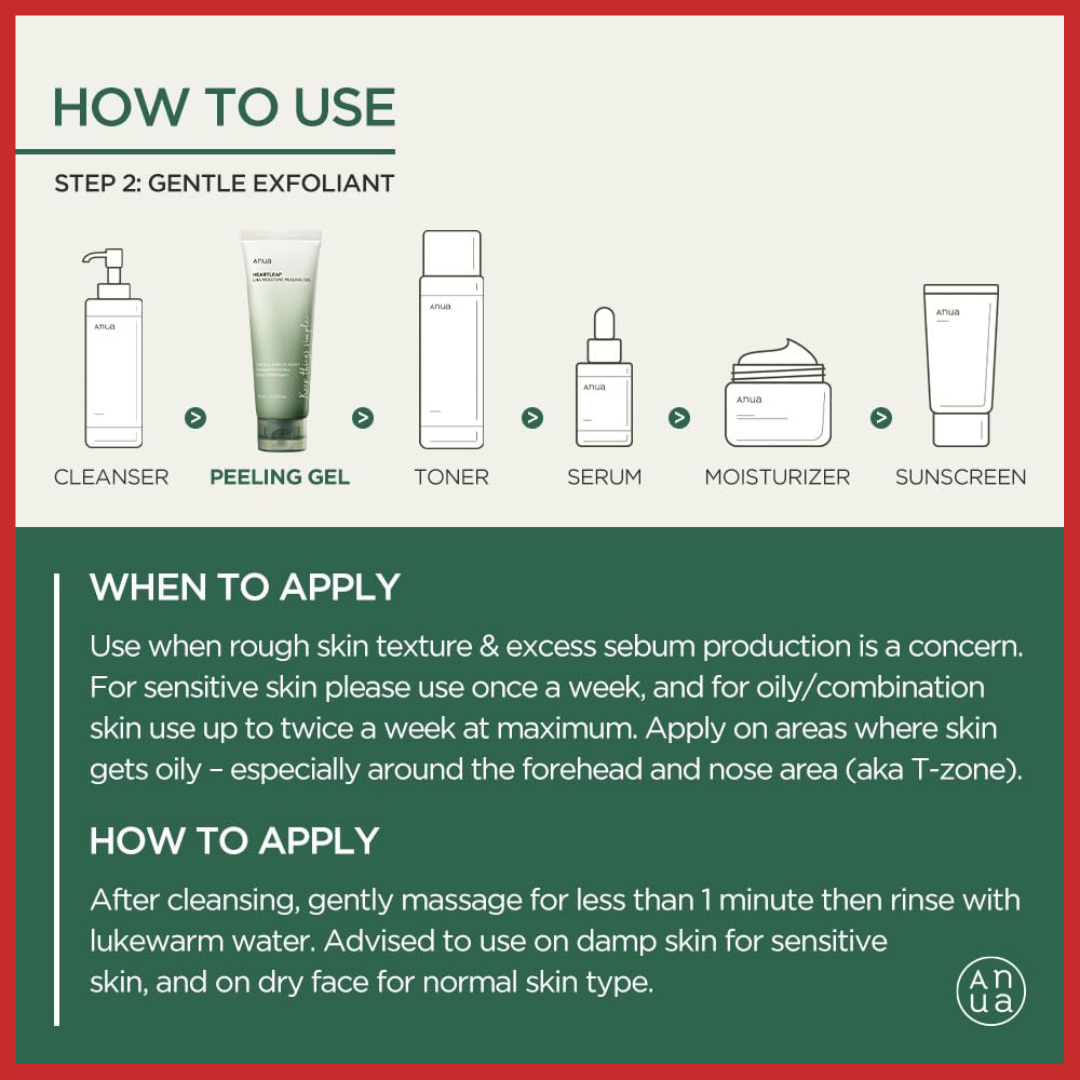 ANUA Heartleaf LHA Moisture Peeling Gel 120ml