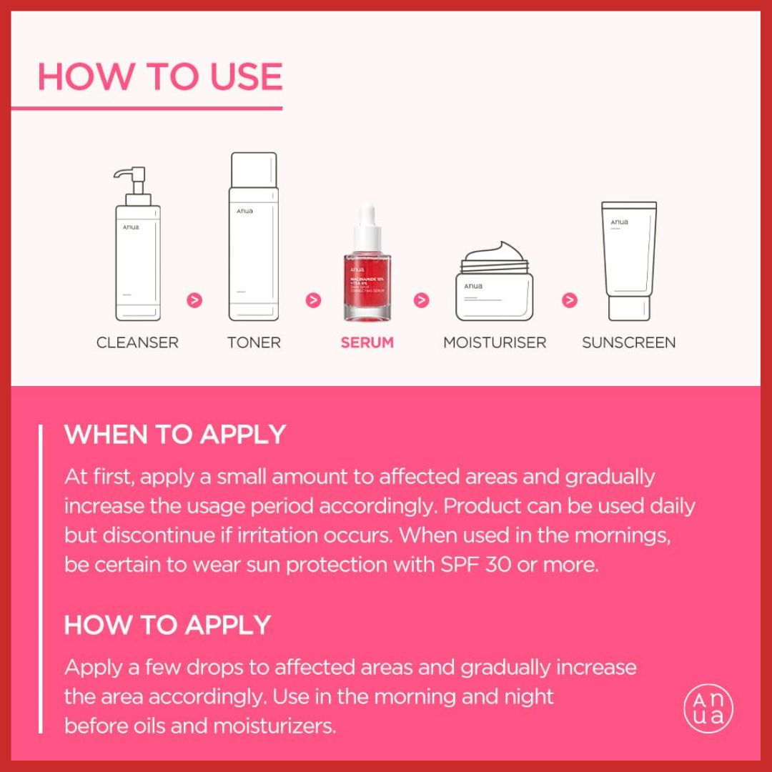 ANUA Niacinamide 10% + TXA 4% Dark Spot Correcting Serum 30ml