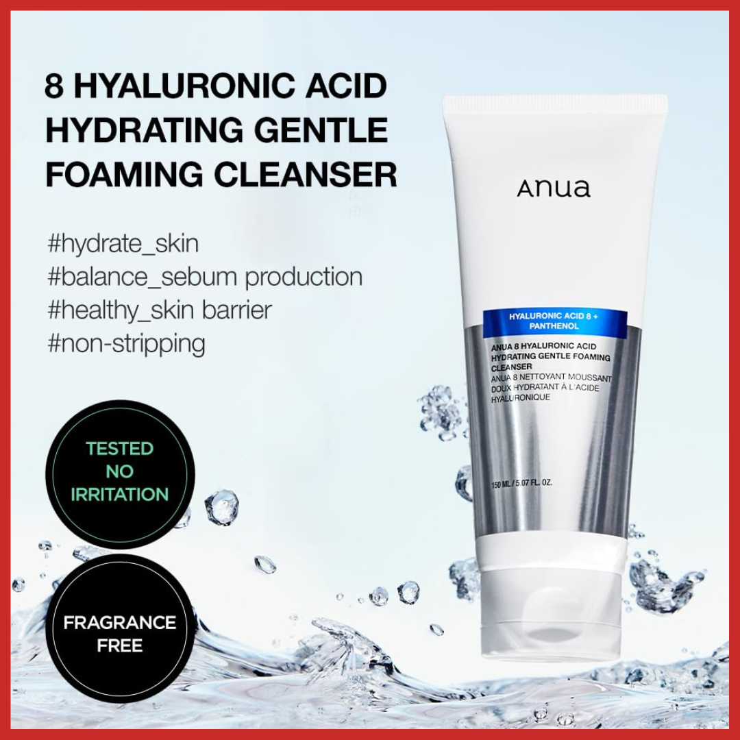 Anua 8 Hyaluronic Acid Hydrating Gentle Foaming Cleanser 150ml