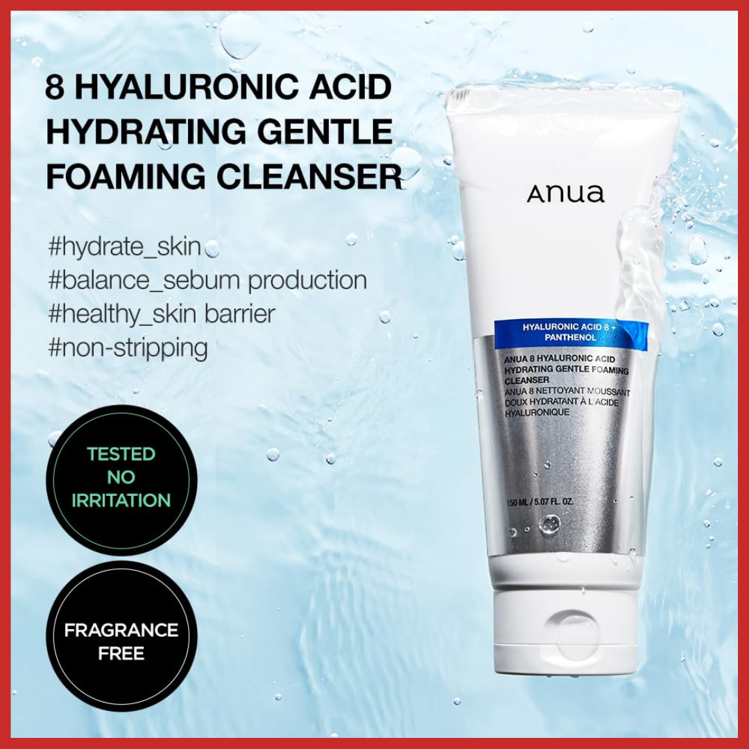 Anua 8 Hyaluronic Acid Hydrating Gentle Foaming Cleanser 150ml