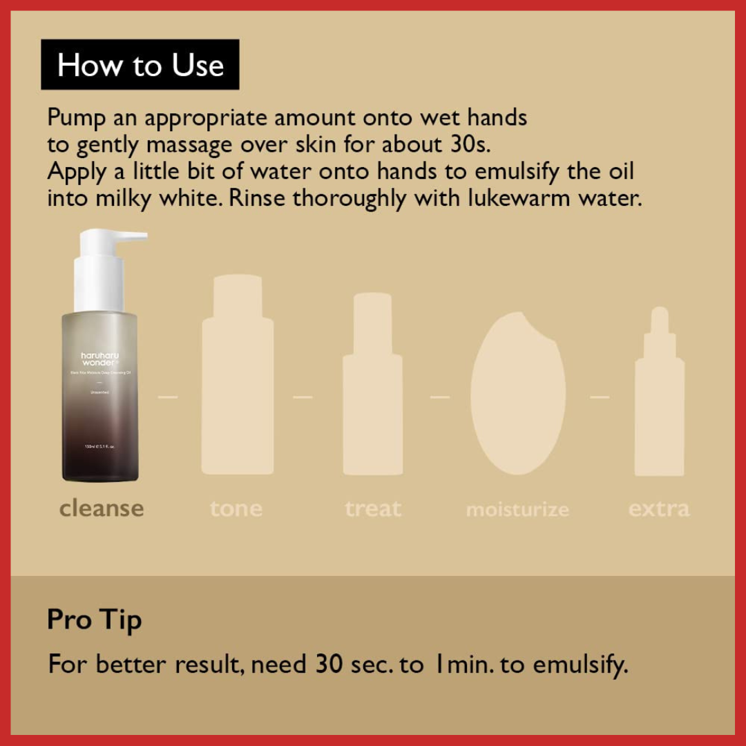 Haruharu WONDER Black Rice Moisture Deep Cleansing Oil 150ml