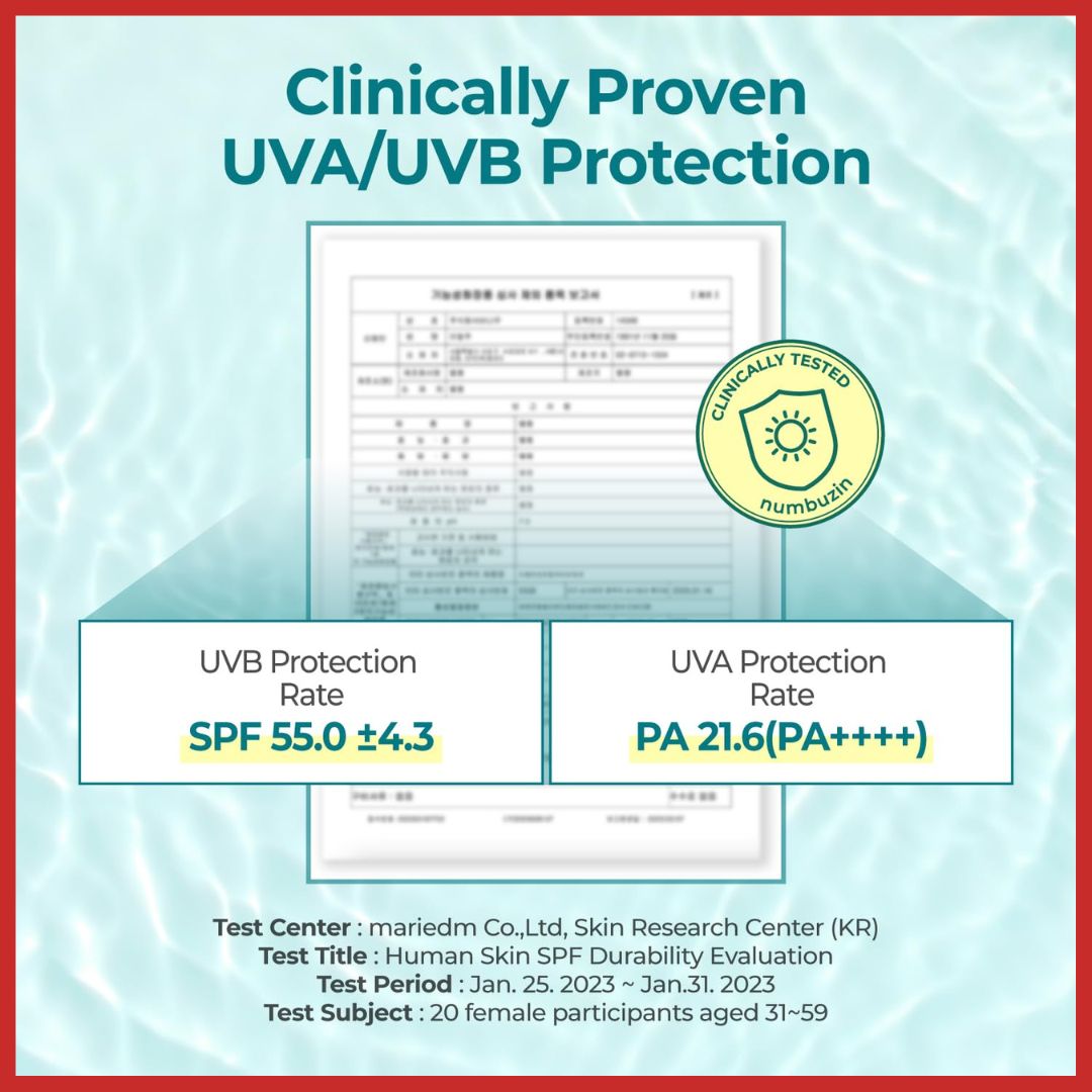 numbuzin No.1 Clear Filter Sun Essence 50ml SPF50+