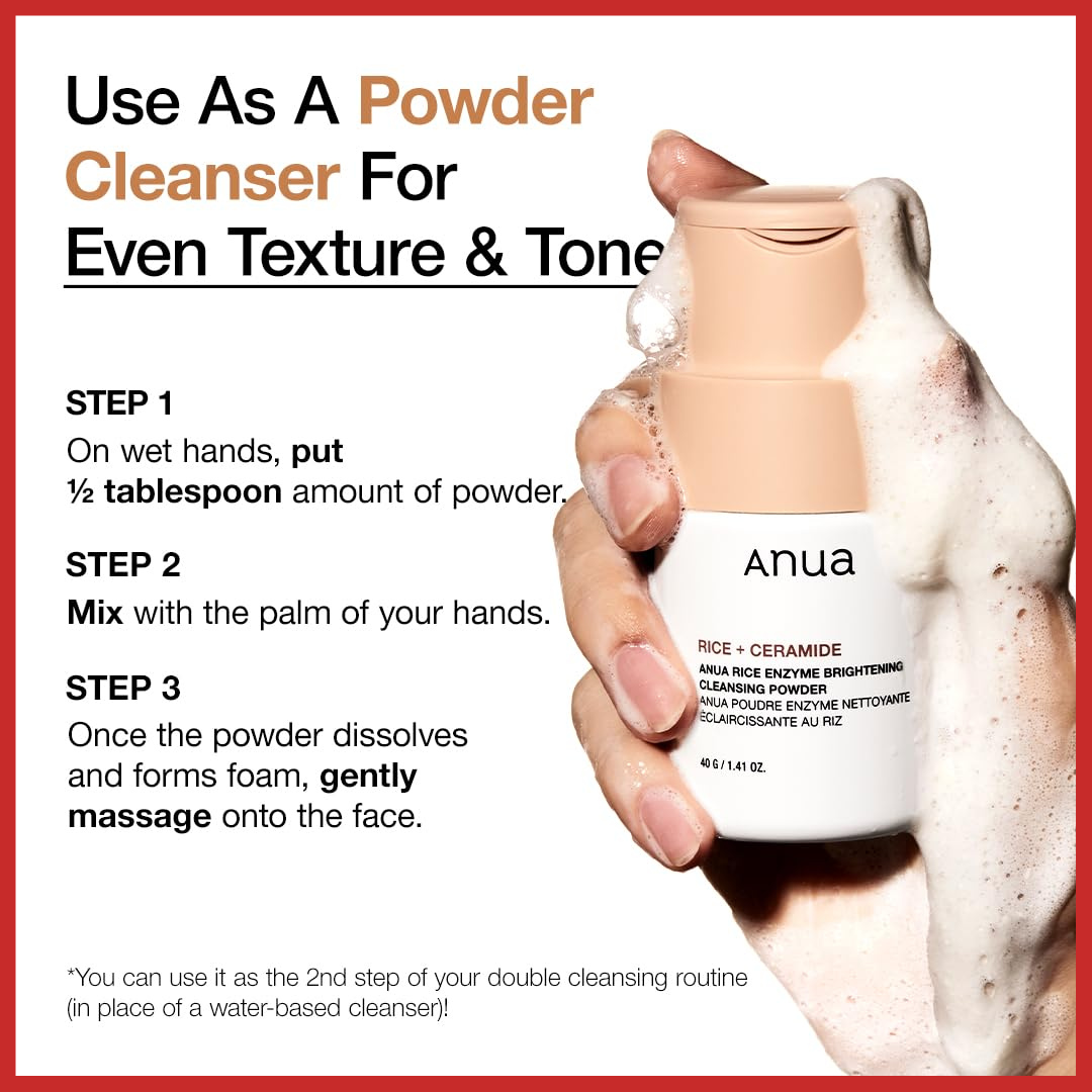 ANUA Rice Enzyme Brightening Cleansing Powder 40g