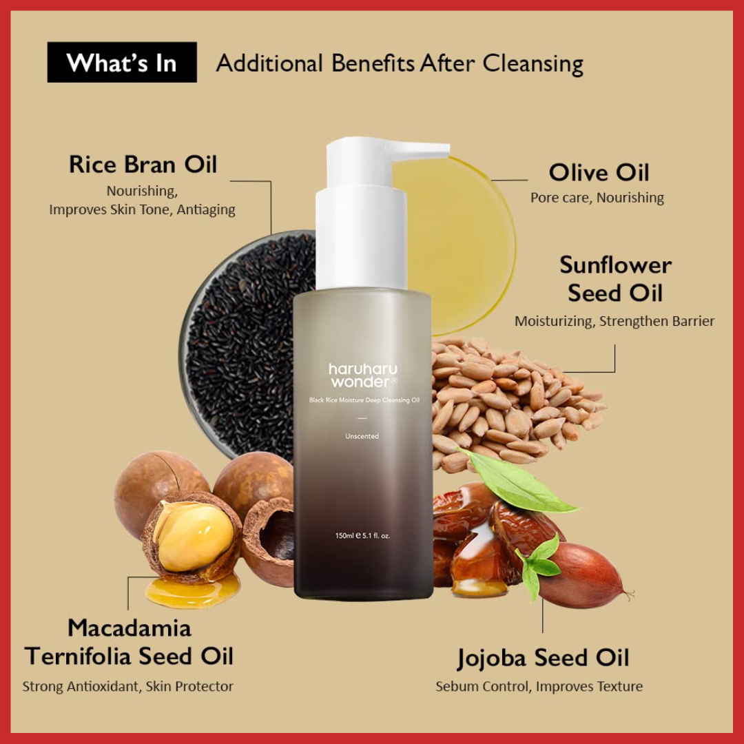 Haruharu WONDER Black Rice Moisture Deep Cleansing Oil 150ml