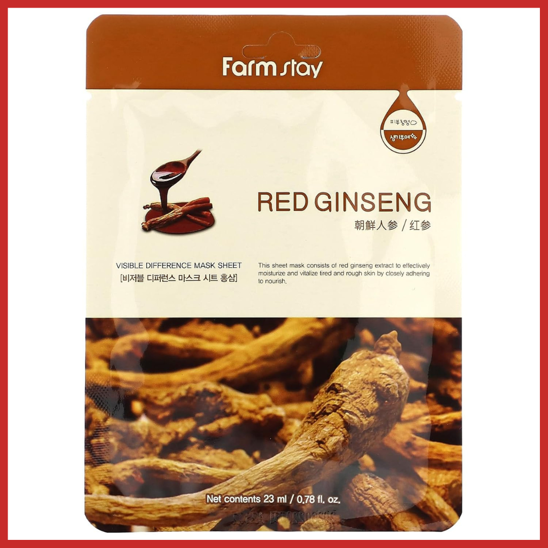 Farmstay Visible Difference Red Ginseng Extract Sheet Mask