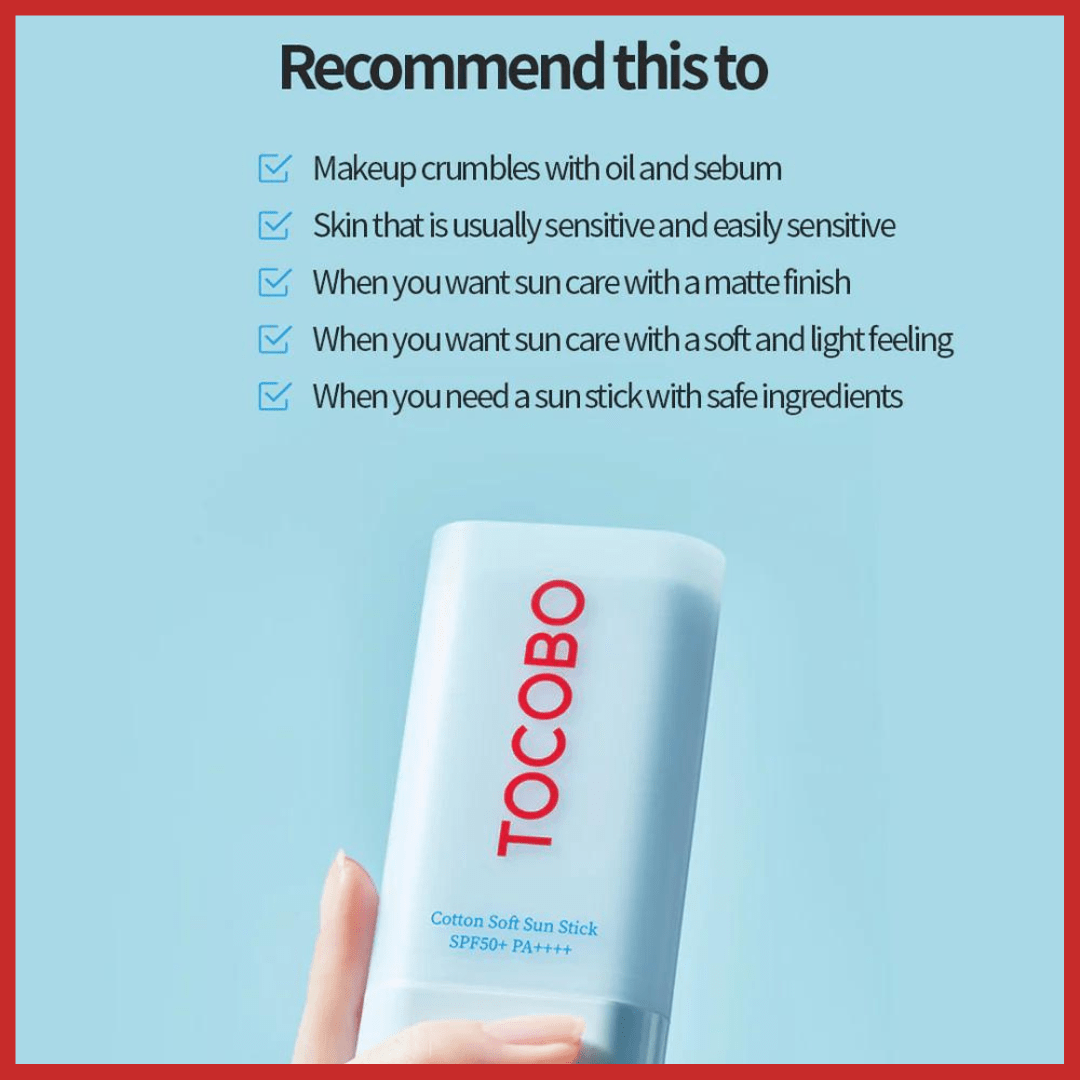 TOCOBO Cotton Soft Sun Stick SPF50+ PA++++ 19g