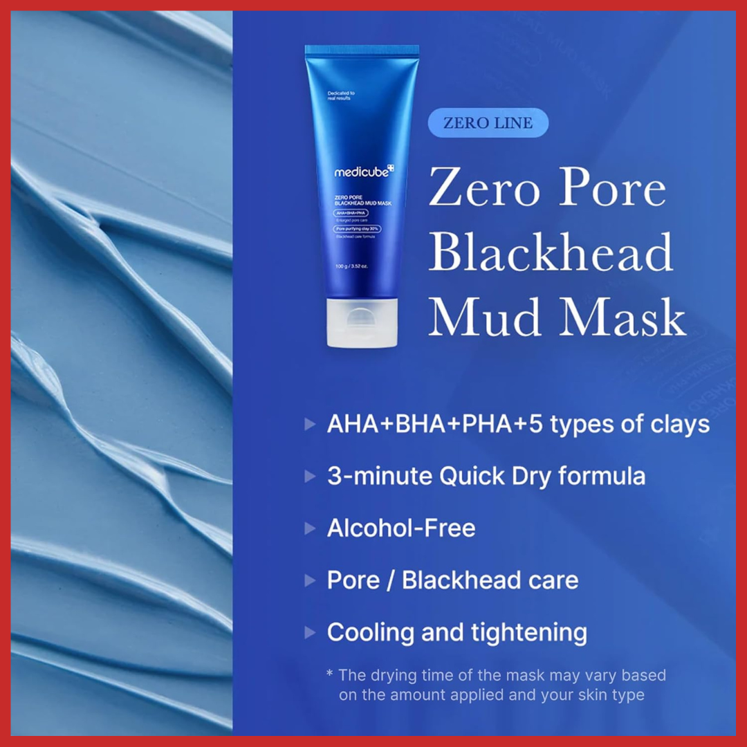 medicube Zero Pore Blackhead Mud Facial Mask 100ml