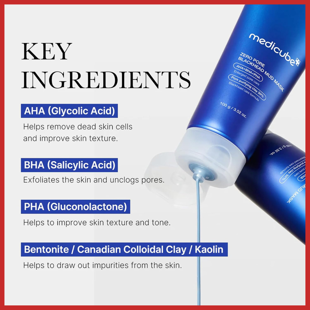medicube Zero Pore Blackhead Mud Facial Mask 100ml